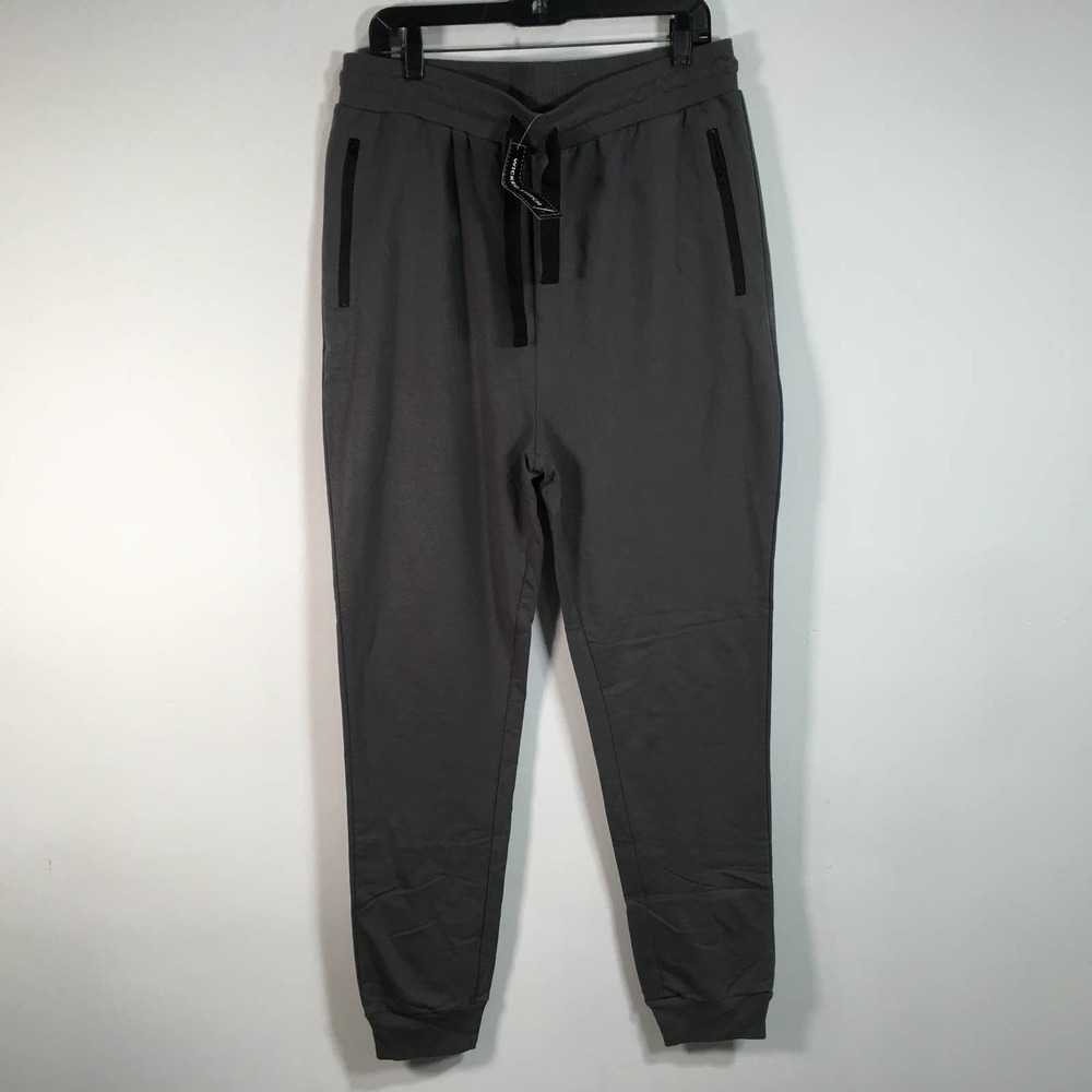 Wicked Stitch Pull-On Jogger Sweat Pant, Men's Size L - Charcoal - Picture 2 of 9